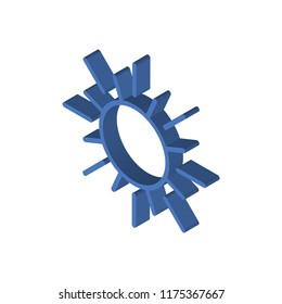 Sun isometric left top view 3D icon