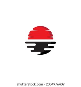 Sun japan Vector illustration Icon Template design