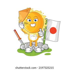 der sonnenjapanische Vektor. Zeichentrickfigur