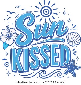 sun Kissed t-shirt design .