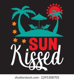 Sun Kissed T-shirt Design Vector File