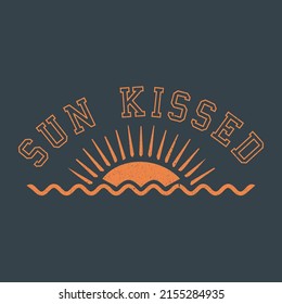 Sun with Sun kissed typo print design