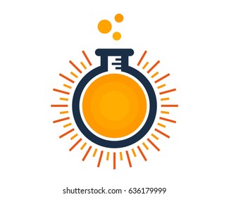 Sun Lab Icon Logo Design Element