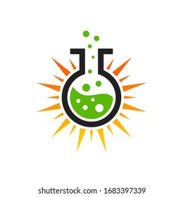 Sun Lab Logo Template Design Element. Vector illustration