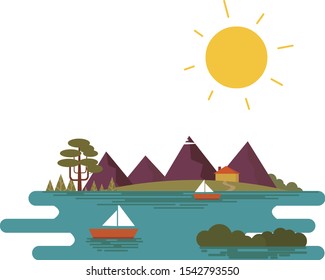 Sun Lake Design Forest Nature