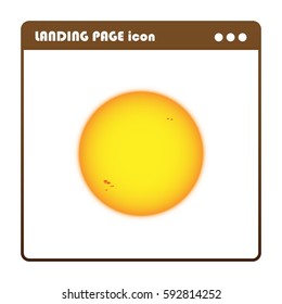 sun, landing page icon