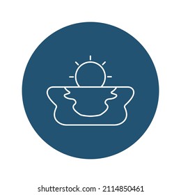 sun landscape Vector icon which is suitable for commercial work and easily modify or edit it

