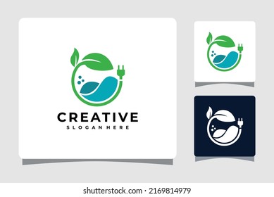 Sun Leaf Energy Logo Template Design Inspiration