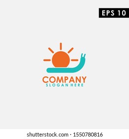 Sun Of Leaf Logo Design Vector Template. Modern Design. Vector Illustration