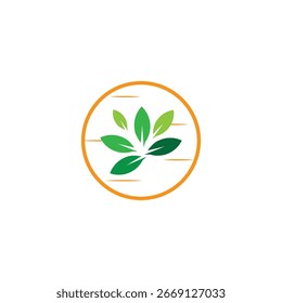 design de vetor do logotipo da folha do sol