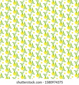 Sun and leafs seamless pattern vector illustration