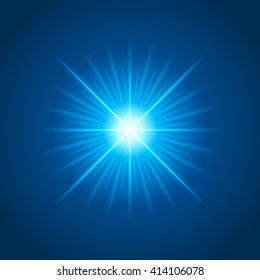 Sun with lens flare lights template and vector background. Special Effect Glowing Rays. Good for promotion materials, Brochures, Banners. Abstract Backdrop.