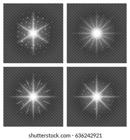 Sun with lens flare lights template and vector set backgrounds. Special Effect Glowing Rays. Good for promotion materials, Brochures, Banners.