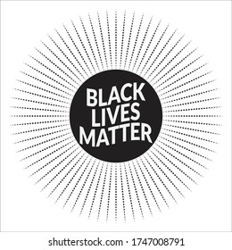 A Sun light with Black Lives Matter words Vector Design