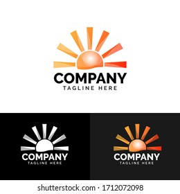 Sun Light Company Color Logo Design