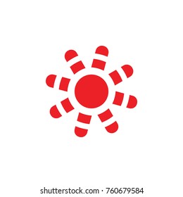 sun light curves design logo vector