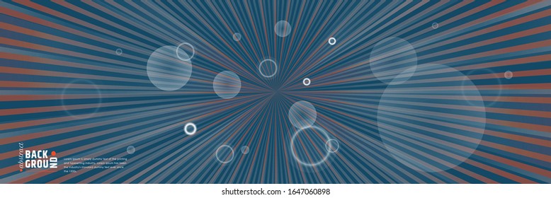 Sun light effect on blue background with copy space
