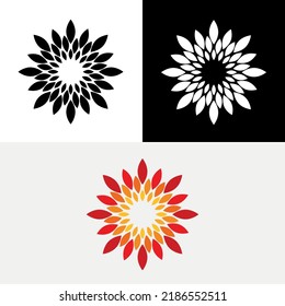 Sun Light Flower Abstract Logo