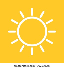 Sun, light, heat icon vector image.Can also be used for summer, recreation and fun. Suitable for use on mobile apps, web apps and print media.