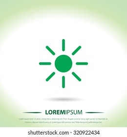 Sun light icon for web and mobile