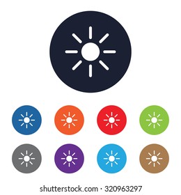 Sun light icon for web and mobile