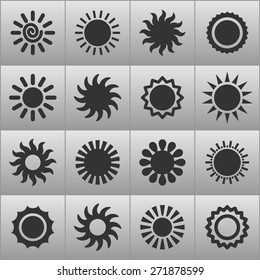 Sun light icons