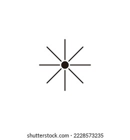 Sonne, Licht, Liniensymbol einfaches Logo, Vektorgrafik
