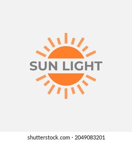 Sun light logo design. Sun vector illustration. Simple sun icon symbol.