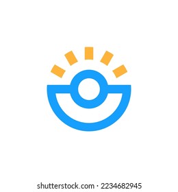 sun light logo design vector sign