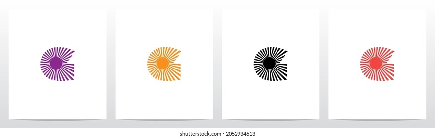 Sun Light On Letter Logo Design G