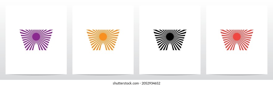 Sun Light On Letter Logo Design W