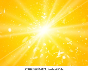 sun light rays and dust summer background