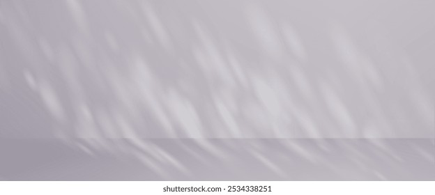 Luz del sol y sombra en el fondo de la superposición del piso de la pared. Textura gris de la sombra de la naturaleza de la hoja del árbol con el bolso desdibujado. Abstractas material de Fotografía solar mínima con diseño Filtrar suave. Diseño de presentación