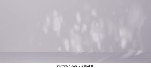 Luz del sol y sombra en el fondo de la superposición del piso de la pared. Textura gris de la sombra de la naturaleza de la hoja del árbol con el bolso desdibujado. Abstractas material de Fotografía solar mínima con diseño Filtrar suave. Diseño de presentación