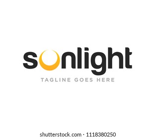 Sun Light Summer Logo Design Vector Template