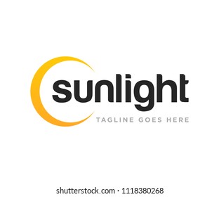 Sun Light Summer Logo Design Vector Template