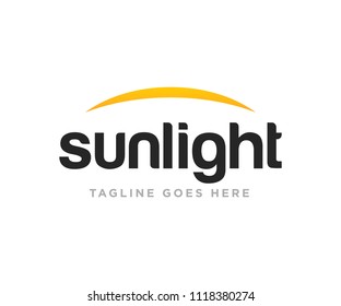 Sun Light Summer Logo Design Vector Template