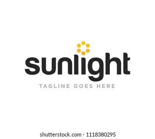 Sun Light Summer Logo Design Vector Template