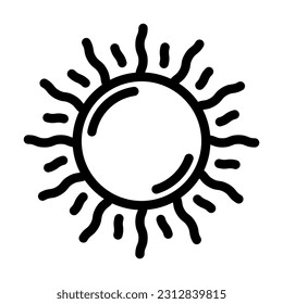 sun light summer sunlight line icon vector. sun light summer sunlight sign. isolated contour symbol black illustration