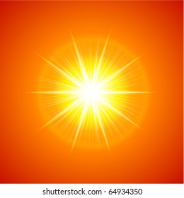 Sun light vector background