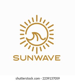 sun  light wave logo design