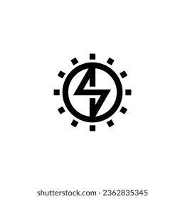Sun and Lightning icon for weather platform