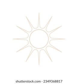 Sun Line Art Logo Design