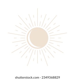 Sun Line Art Logo Design