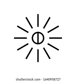 sun line art vector icon - ui icon vector