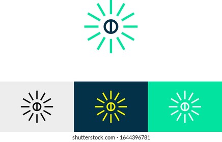 icono de vector de arte de línea solar - ui icono vector