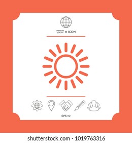 Sun line icon