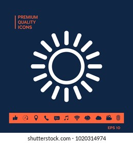 Sun line icon