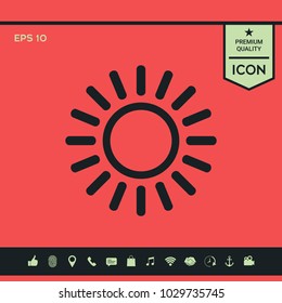 Sun line icon