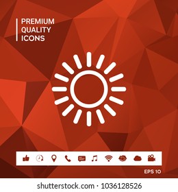Sun line icon